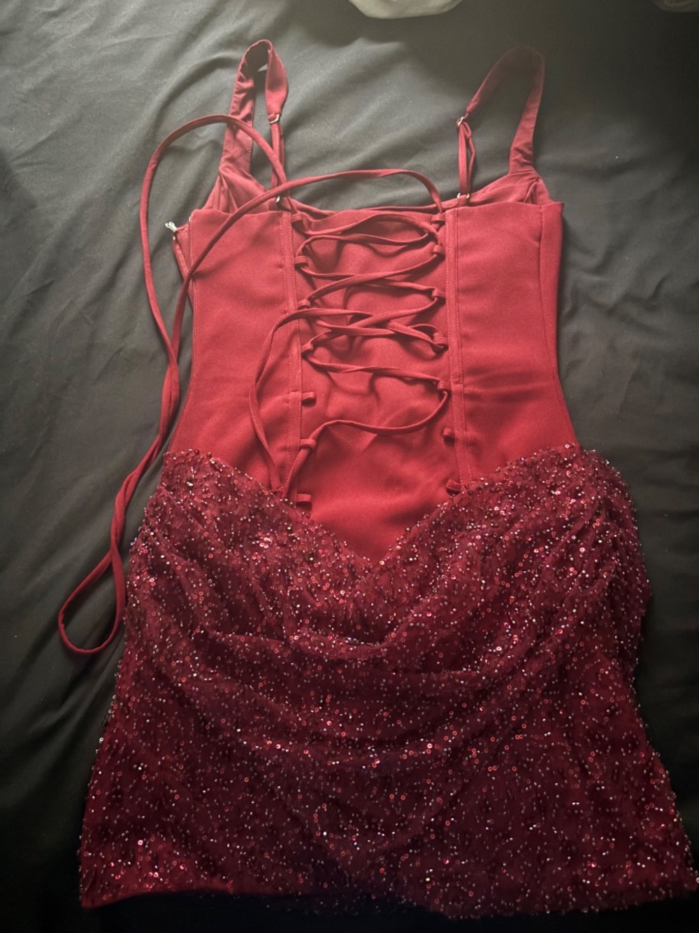 Burgundy Yeona Dress - Baby Boo - Picture 4 of 5